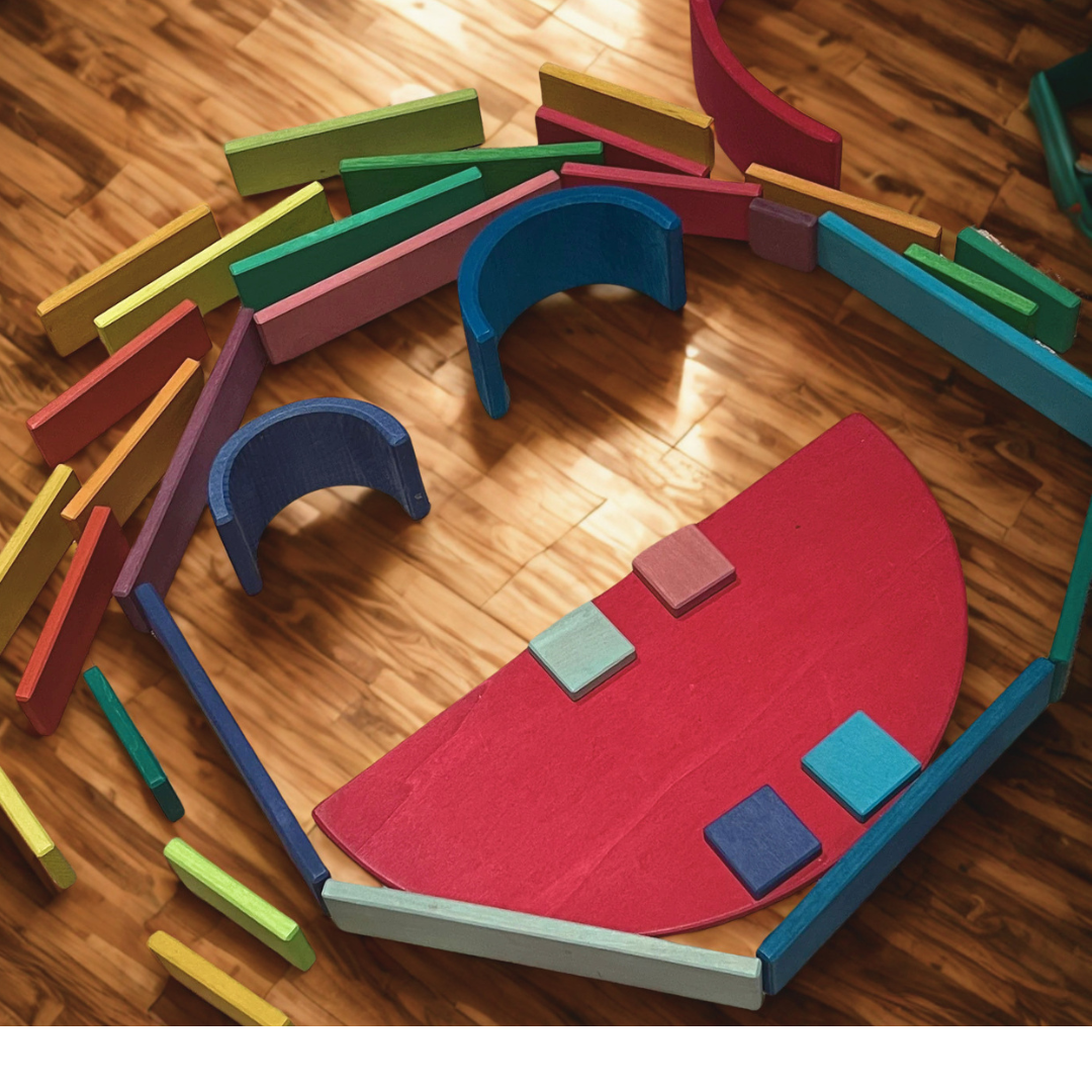 Rainbow Building Slats - 64 Pieces - July Pre Order
