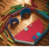 Rainbow Building Slats - 64 Pieces Early July Pre Order