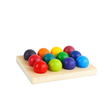 Colorful wooden ball puzzle on a white background