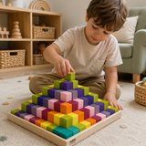 Large Stepped Block Pyramid - Pastel