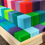 Large Stepped Block Pyramid - Rainbow