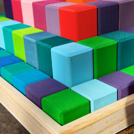 Large Stepped Block Pyramid - Rainbow