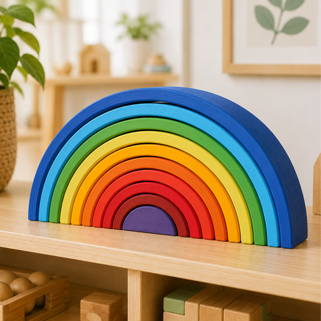 Vibrant Counting Rainbow Stacker