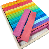 Rainbow Building Slats - 64 Pieces