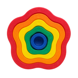 Stepping Stone - Rainbow Flowers