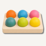 6 Pastel Balls and Sorting Tray
