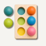 6 Pastel Balls and Sorting Tray