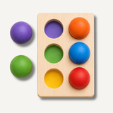 Bright Rainbow Balls and Tray