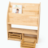 Bookshelf with Bamboo Storage Crates