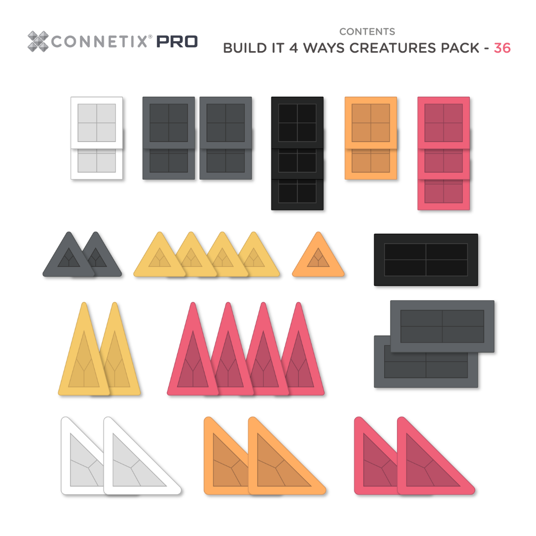 Connetix PRO - Build It 4 Ways Creatures Pack 36 pc