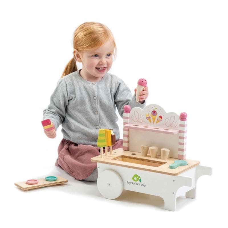 Tender Leaf Push Along Ice Cream Cart shown from the side