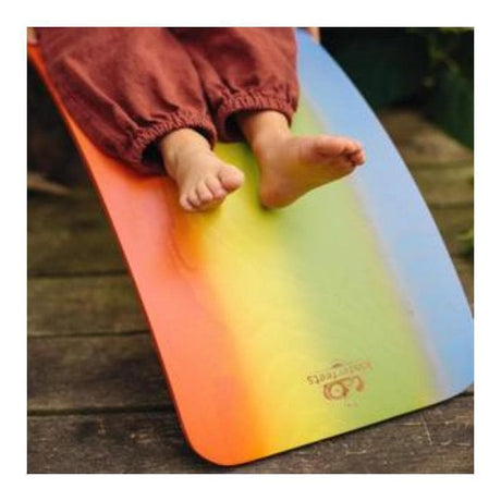 Close-up detail of the Kinderfeets Rainbow Kinderboard