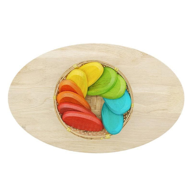 Rainbow Pebble Stones - Set of 10