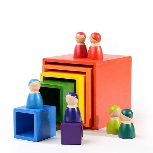 Rainbow Peg Dolls-Building Toys-My Happy Helpers