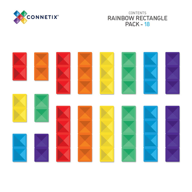 Rainbow Rectangle Pack 18pc