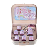 Rainbow Unicorn Tin Tea Mug Set in Suitcase