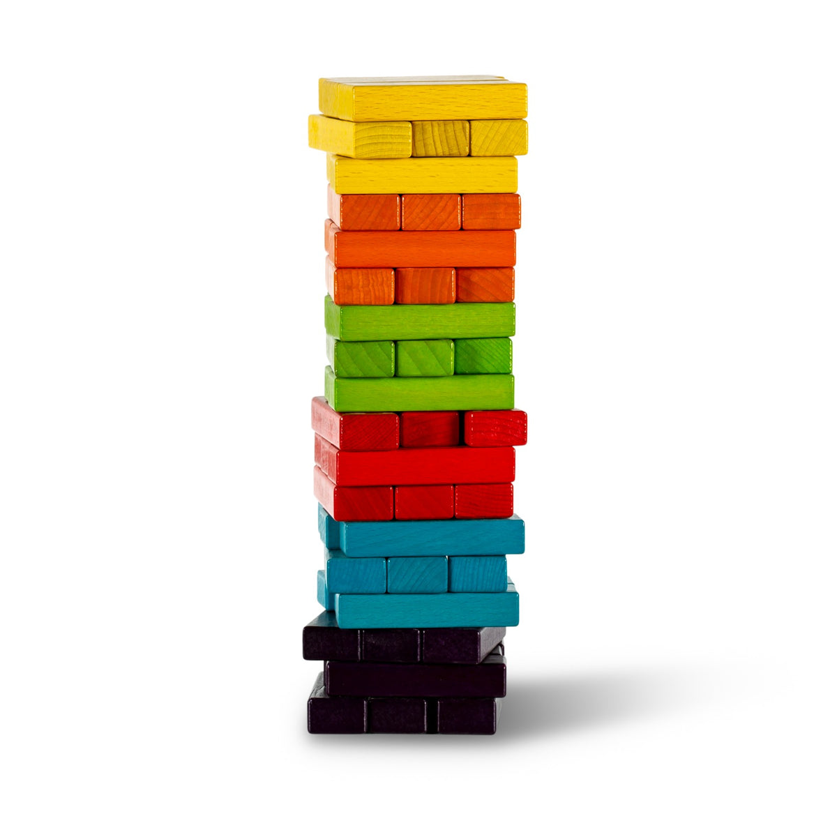 Rainbow Tower Blocks in Wooden Case