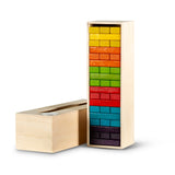 Rainbow Tower Blocks in Wooden Case