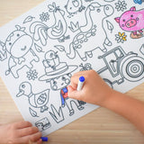 Reusable Silicone Drawing Mat-Farm Animals