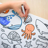 Reusable Silicone Drawing Mat-Sea Animals