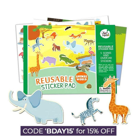 Reusable Sticker Pad Set - Animal World-Creative Play & Crafts-My Happy Helpers