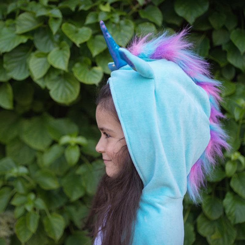 Close-up detail of the Reversible Unicorn & Dragon Cape