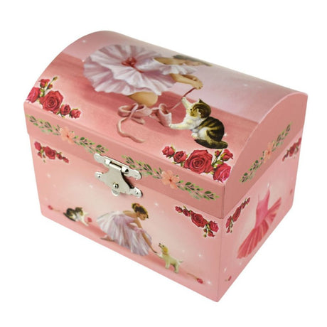 Rose Ballerina Dome Music Box