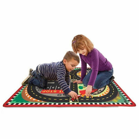 Round the Speedway Race Track Rug & Vehicles-Small World Play-My Happy Helpers