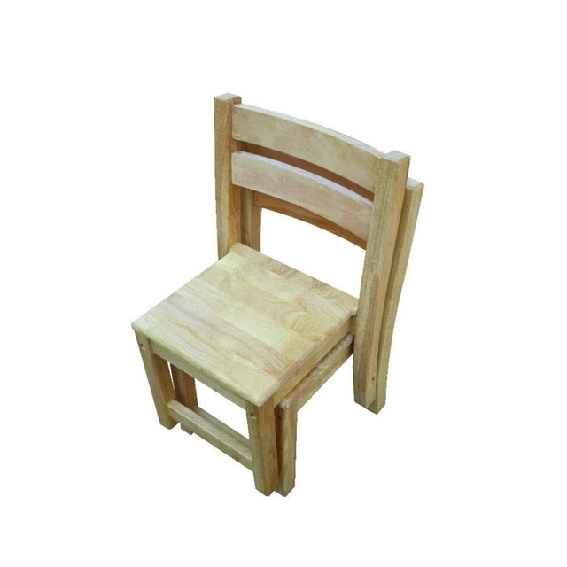 Rubber Wood Stacking Chair - Set of Two