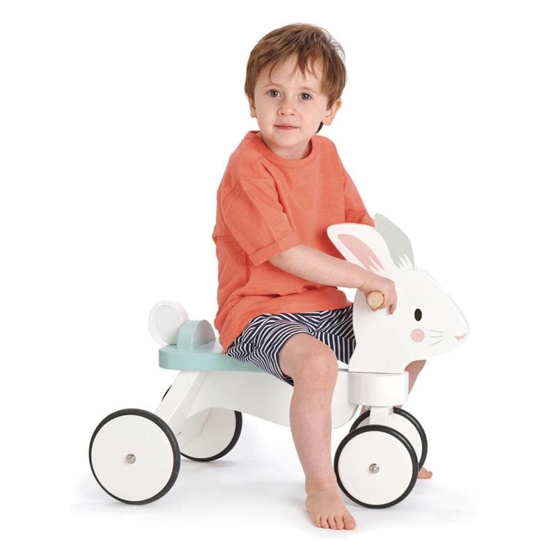 Tender Leaf Running Rabbit Wooden Ride On – a classic style wooden ride on