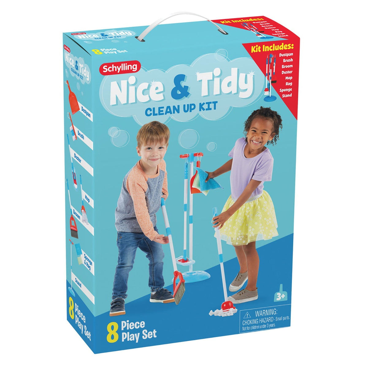 Everything included with the Schylling - Nice and Tidy Clean Up Kit