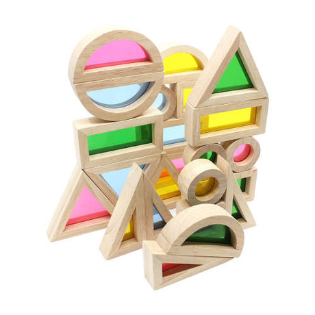 See Through Rainbow Blocks - 24pc