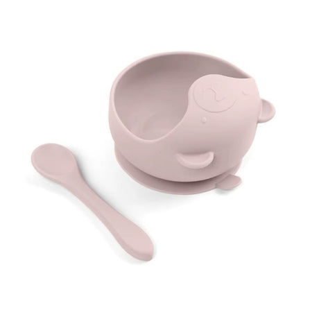 Silicone Bear Bowl Mauve