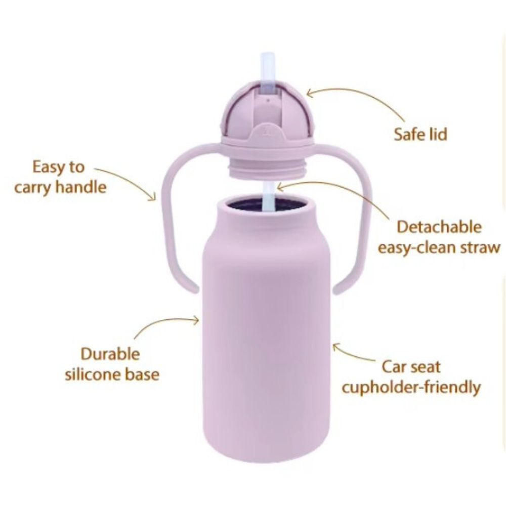Silicone Water Bottle Mauve