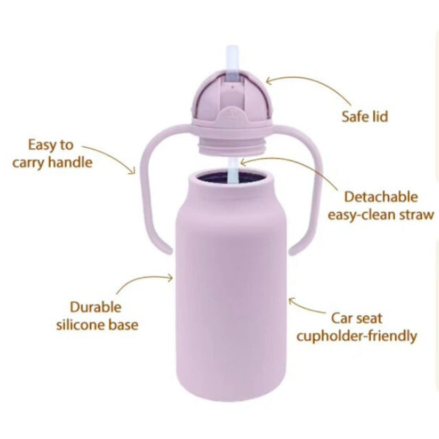Silicone Water Bottle Mauve