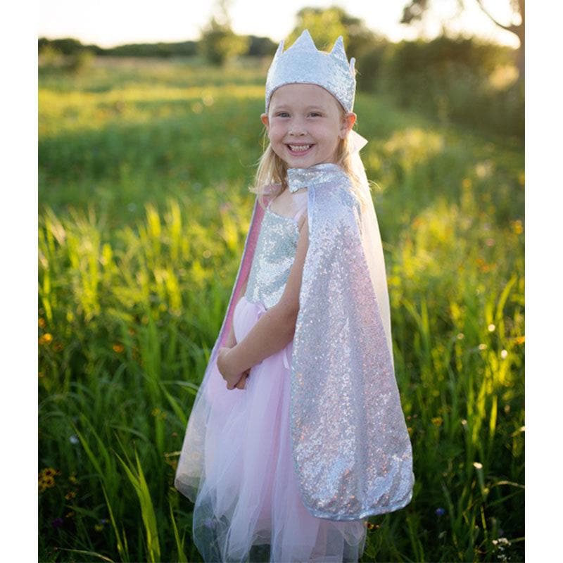 Silver Reversible Sequins Cape | My Happy Helpers