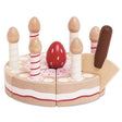Sliceable Birthday Cake & Candles - 8 Piece