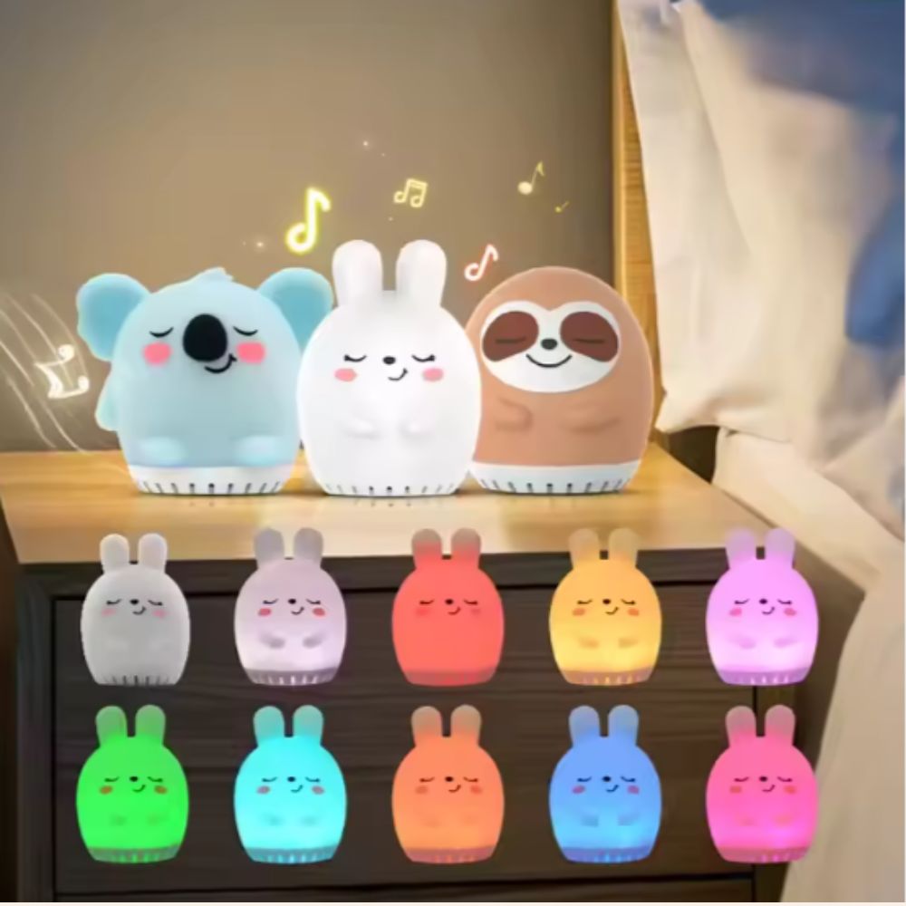 Close-up detail of the Sloth mini white noise night light