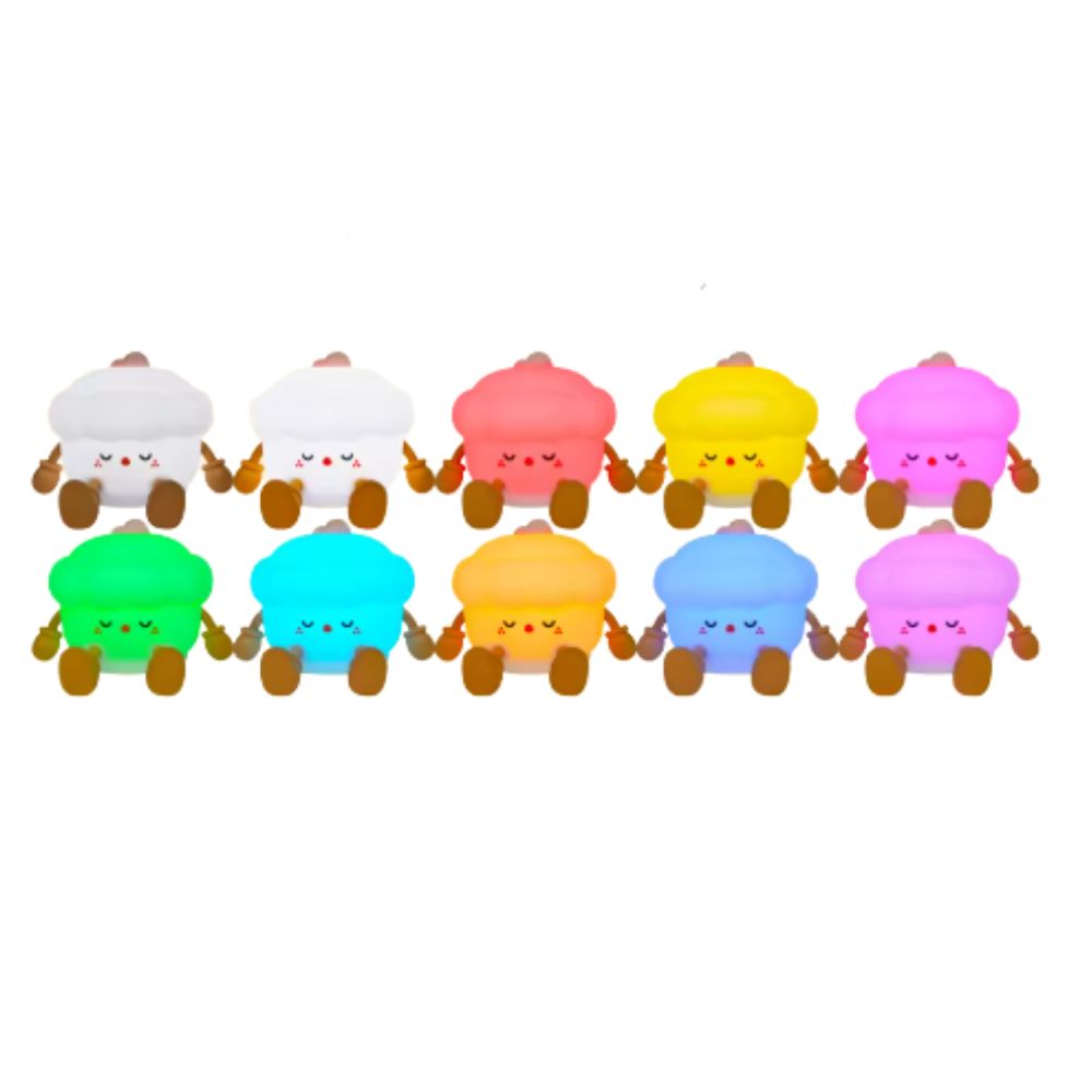 Slumber Friends Rechargeable Bluetooth Night Light -Cupcake