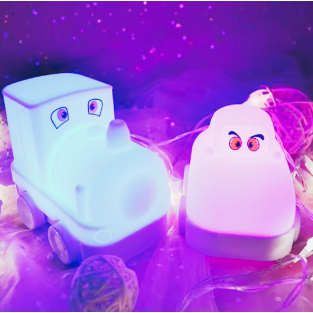 Close-up detail of the Train silicone night light