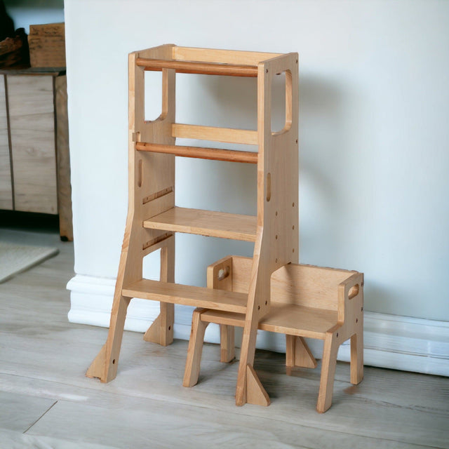 Solid Wood Learning Tower & Step Stool