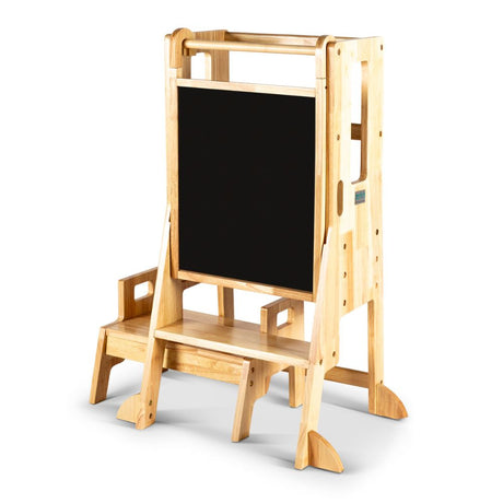 Solid Wood Learning Tower Step Stool 3:1 Combo