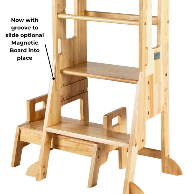 Solid Wood Learning Tower Step Stool 3:1 Combo