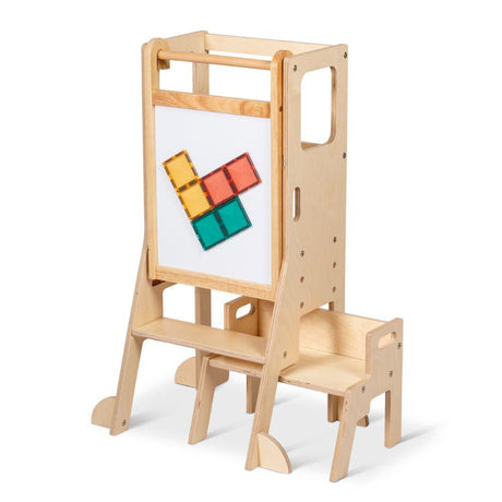 Solid Wood Learning Tower Step Stool 3:1 Combo