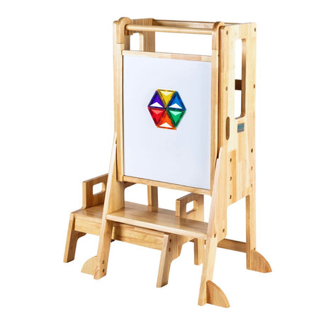 Solid Wood Learning Tower Step Stool 3:1 Combo
