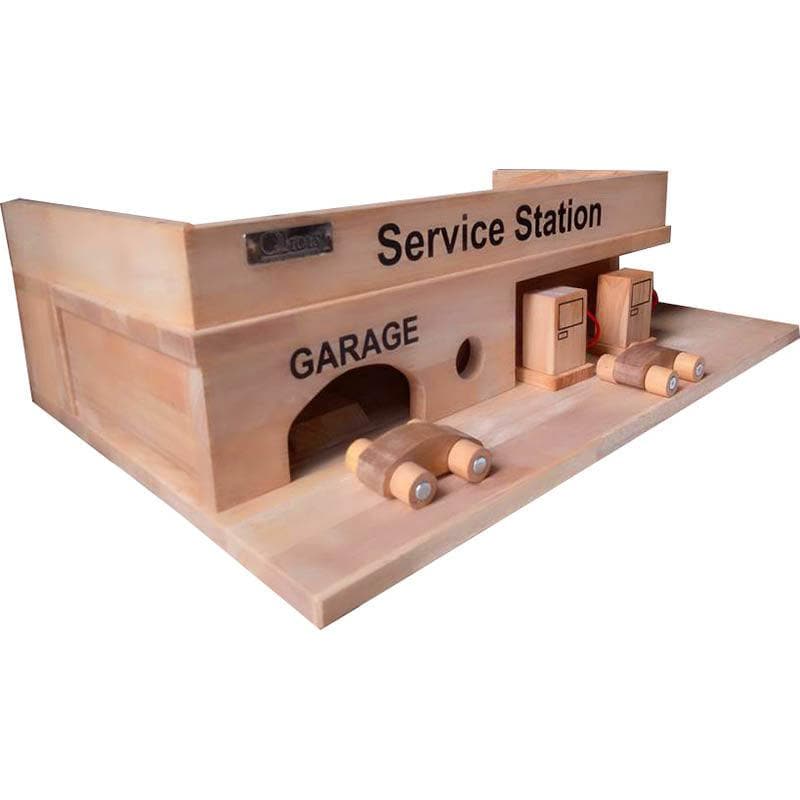 Wooden toy store garage kits