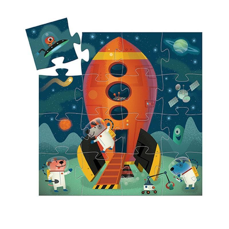 Close-up detail of the Spaceship Silhouette Puzzle - 16pc