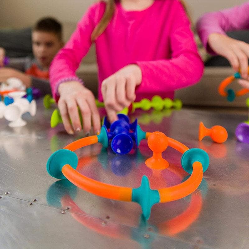 Close-up detail of the Squigz Toobz