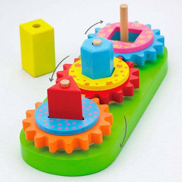 Stacking Blocks with Gears-Babies and Toddlers-My Happy Helpers