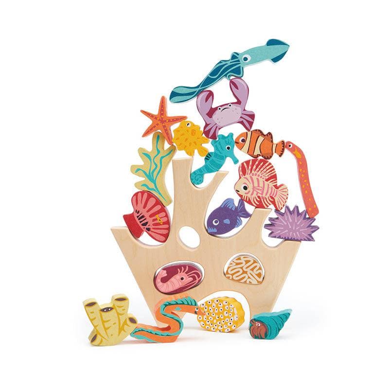 Tender Leaf Stacking Coral Reef – can you stack all EIGHTEEN sea creatures on the reef?